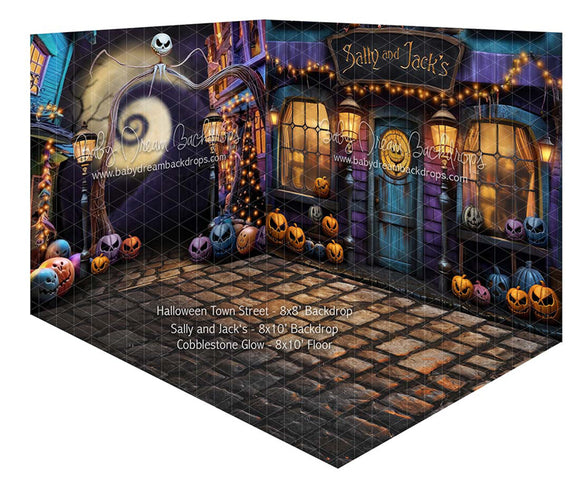 Room Halloween Town Street + Sally and Jack's + Cobblestone Glow