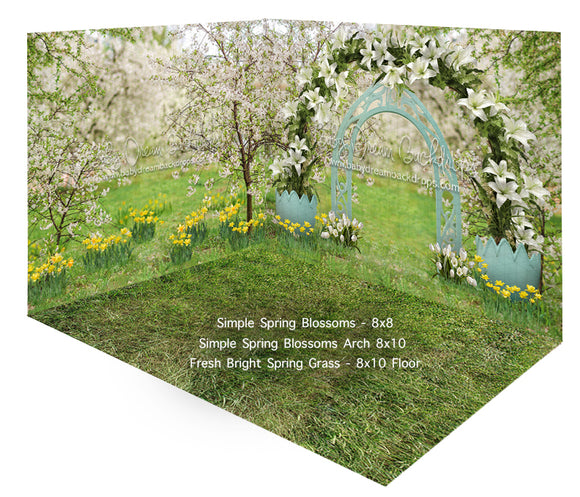 Room Simple Spring Blossoms + Blossoms Arch + Fresh Bright Spring Grass