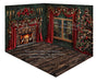Room Fa La La Lavish Fireplace + Fa La La Lavish Window Country Tree + Blackstone Planks
