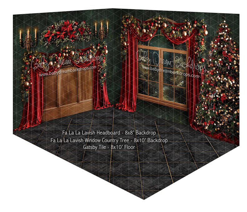 Room Fa La La Lavish Headboard + Fa La La Lavish Window Country Tree + Gatsby Tile