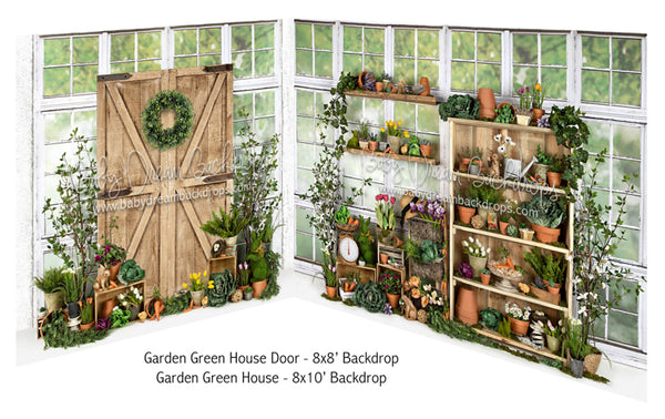 Garden Green House and Garden Green House Door