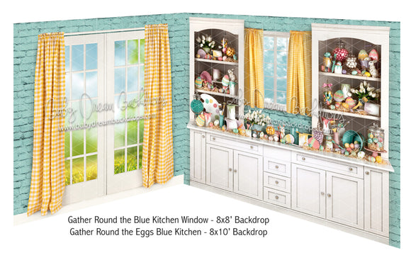 Gather Round the Blue Kitchen Window and Eggs Bundle