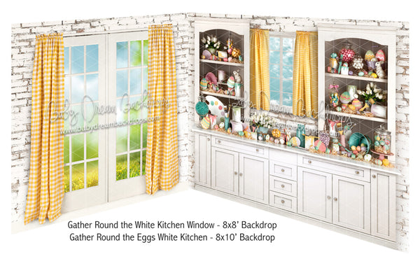 Gather Round the White Kitchen Window and Eggs Bundle