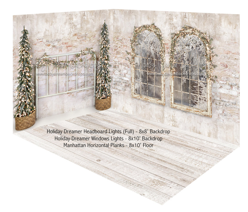 Holiday Dreamer Lights Headboard (Full) and Windows Room