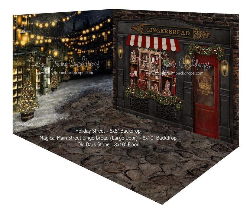 Magical Main Street Gingerbread (Large Door) and Holiday Street Room