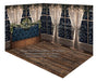 Room Midnight Twinkle Queen Headboard + Midnight Twinkle Window + Archer Horizontal Planks