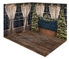 Room Midnight Twinkle Window + Midnight Twinkle Queen Headboard Trees + Archer Horizontal Planks 