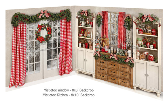 Mistletoe Window and Mistletoe Kitchen Bundle