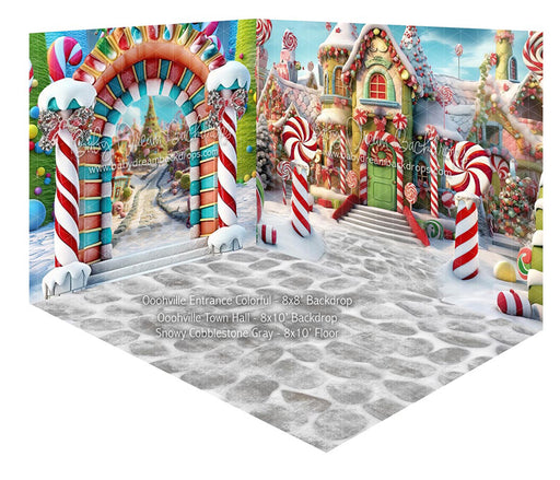Room Ooohville Entrance Colorful + Oohville Town Hall + Snowy Cobblestone Gray