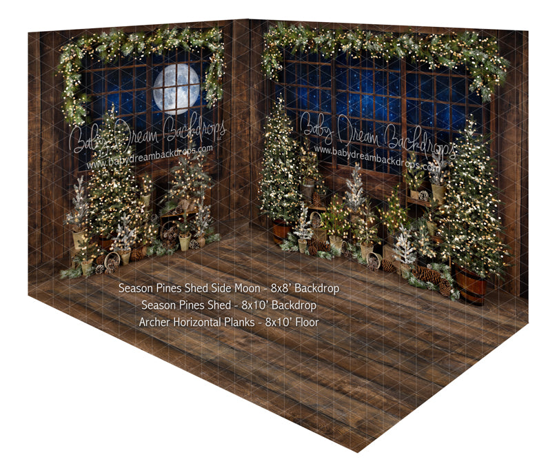 Season Pines Shed Side Moon and Season Pines Shed Room