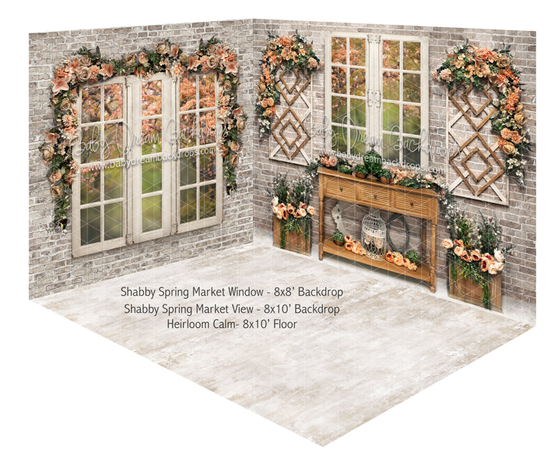 Shabby Spring Market Window and View Market Room