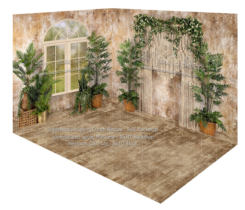 Sophisticated Spring Cream Window and Macrame Room