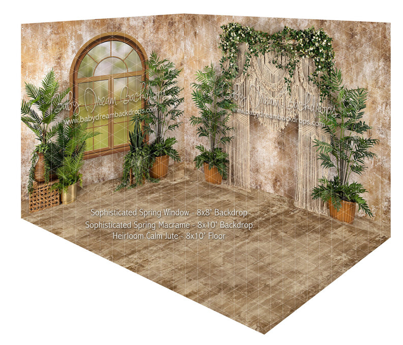 Sophisticated Spring Window and Macrame Room