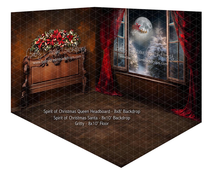 Room Spirit of Christmas Queen Headboard + Spirit of Christmas Santa + Gritty