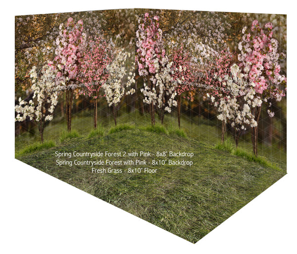Spring Countryside Forest Pink and Forest 2 Pink Room