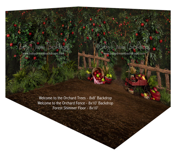 Welcome to the Orchard Trees, Fence, and Forest Shimmer Room