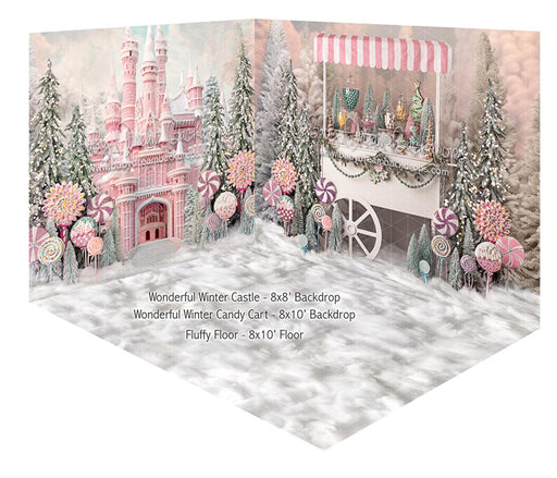 Room Wonderful Winter Castle + Wonderful Winter Candy Cart + Fluffy Floor