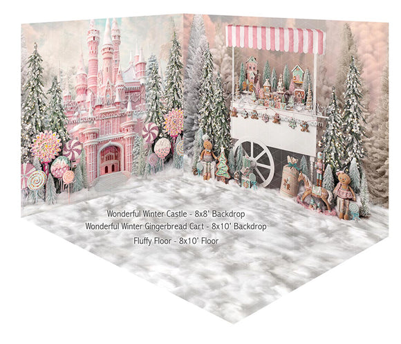 Room Wonderful Winter Castle + Wonderful Winter Gingerbread Cart + Fluffy Floor 