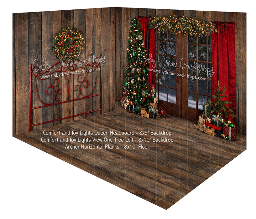 Comfort and Joy Lights Headboard and Lights One Tree (Left) Room