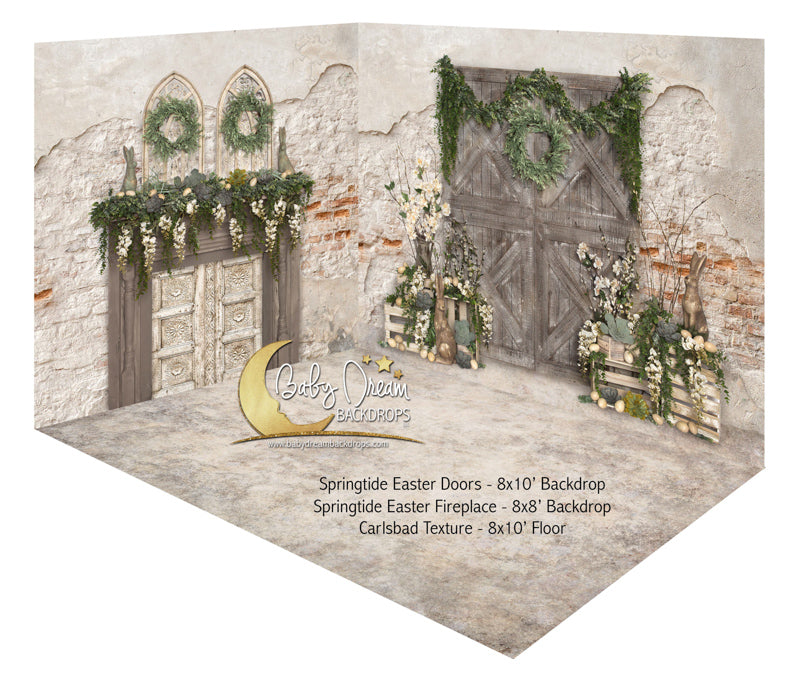 Springtide Easter Doors and Springtide Easter Fireplace Room