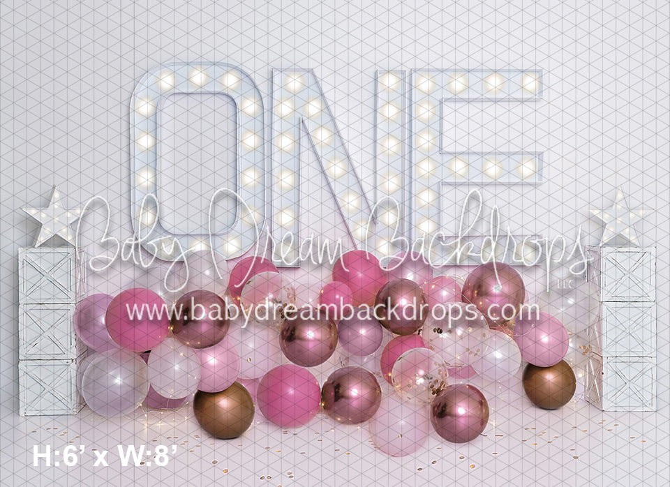 Rose Gold Party Balloons ONE (BA)