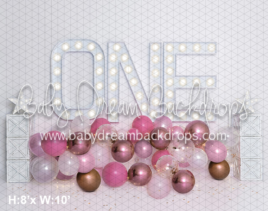 Rose Gold Party Balloons ONE (BA)