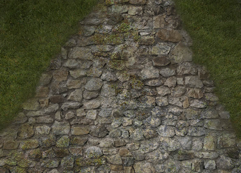 Rosy Welcome Path Floor Fabric Drop