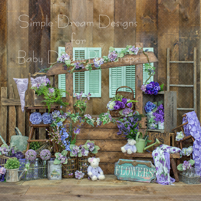 X Drop rustic purple garden