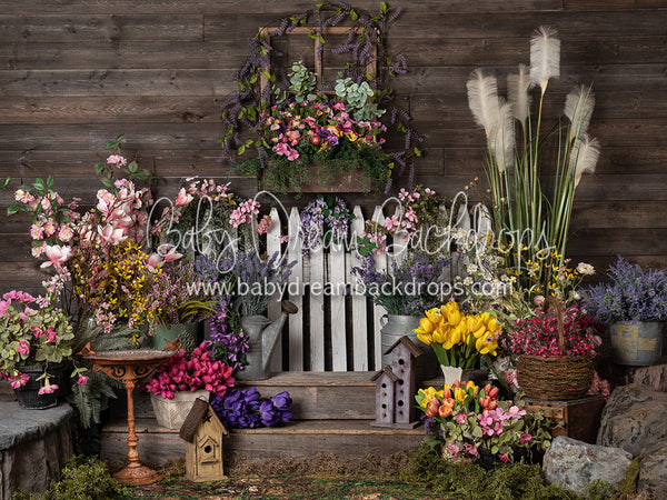 Rustic Spring Country Porch Fence