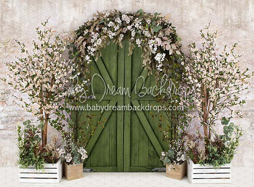 Rustic Spring Welcome (Green Door)