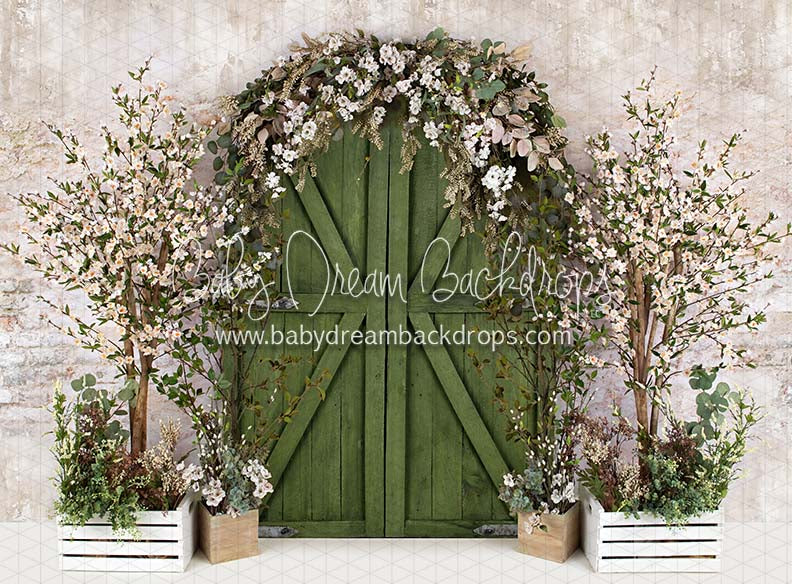 Rustic Spring Welcome (Green Door)