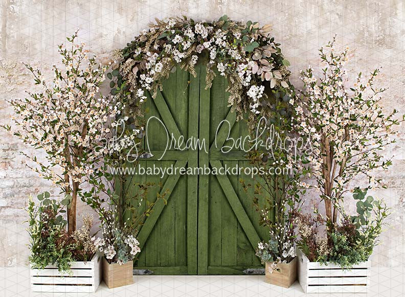 Rustic Spring Welcome (Green Door)