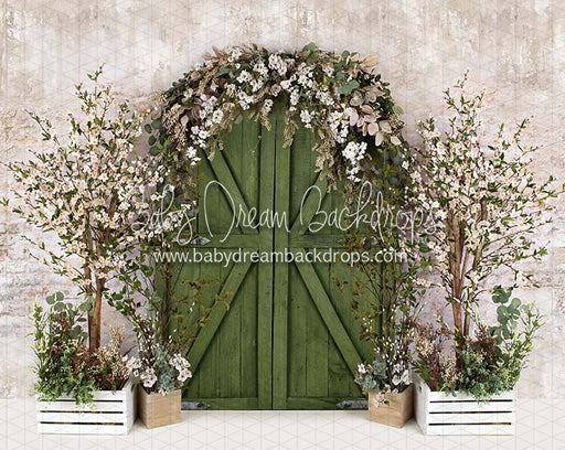 Rustic Spring Welcome (Green Door)