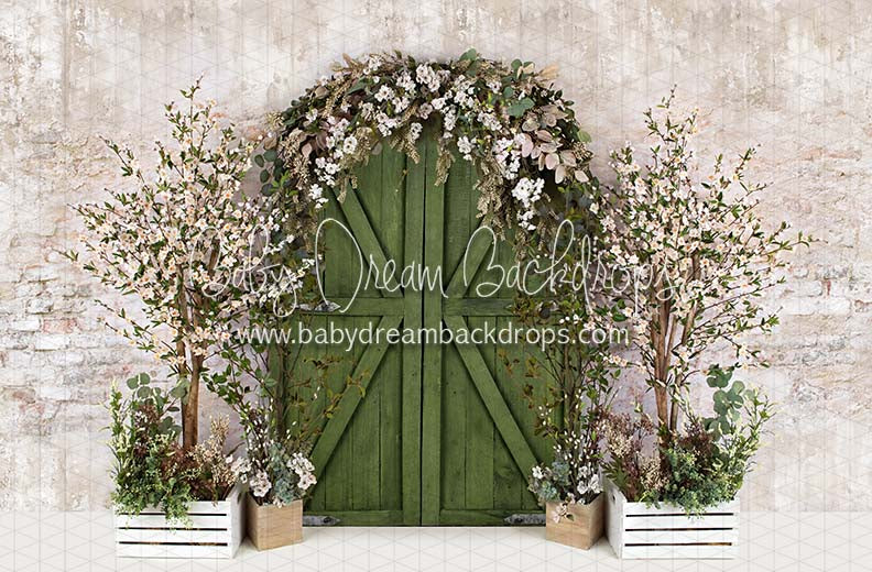 Rustic Spring Welcome (Green Door)