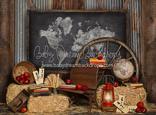 Rustic Geography Desk - 6x8 - JA  