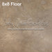 Sandblast Cement Warm Floor 8x8