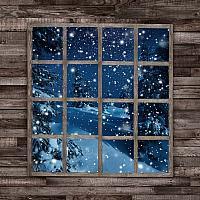 Santa Workshop Window 8x8 - JA