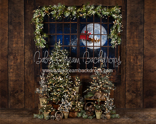 Season Pines Shed Side Moon Santa (JA)