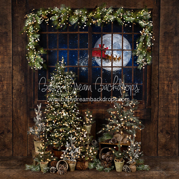 Season Pines Shed Side Moon Santa (JA)