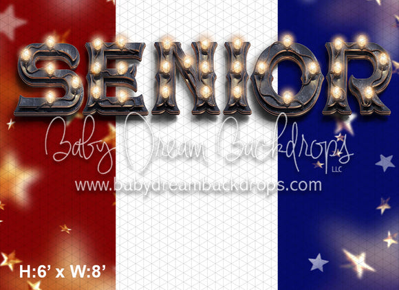 Senior Marquee Red, White, and Blue