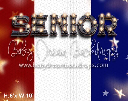 Senior Marquee Red, White, and Blue