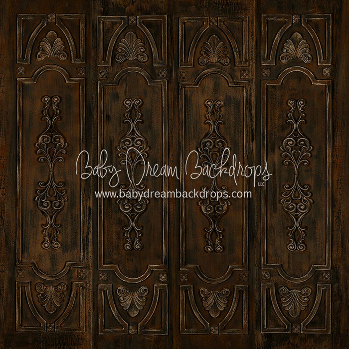 X Drop shabby panels brown