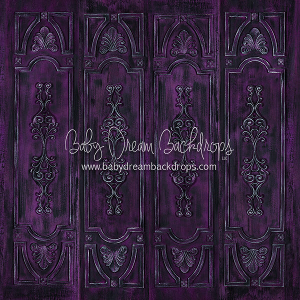 X Drop shabby panels purple