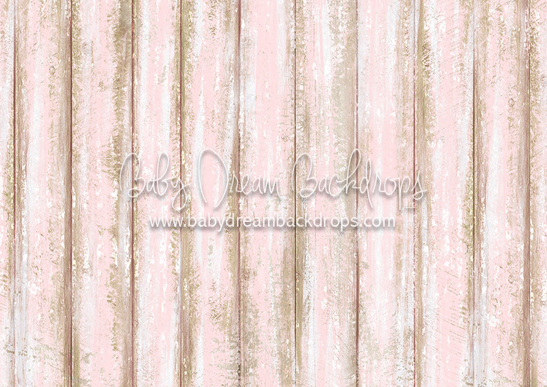 Shabby Pink Planks Floor