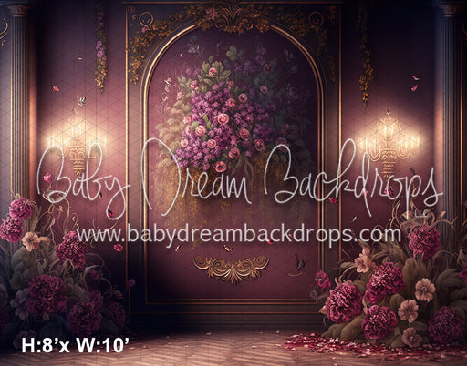 Shades of Purple Blooms Wall (MD)