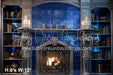 Silver Blue Celebration Fireplace (SM) 