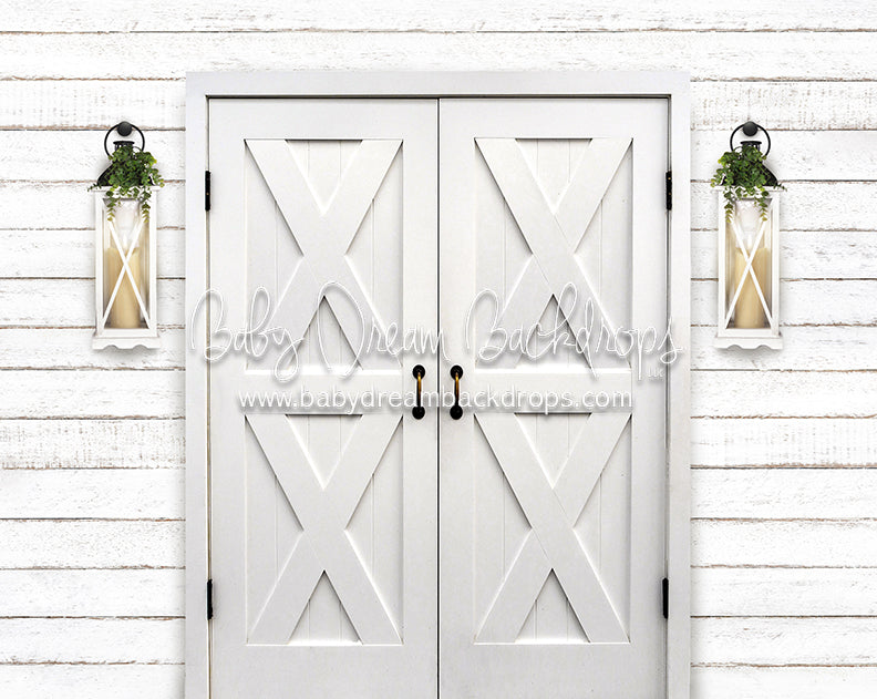 Simple White Doors Lanterns