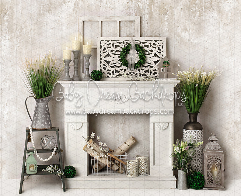 Simply Spring Mantel