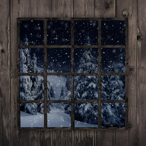 Snowy Evening View Backdrop - JA