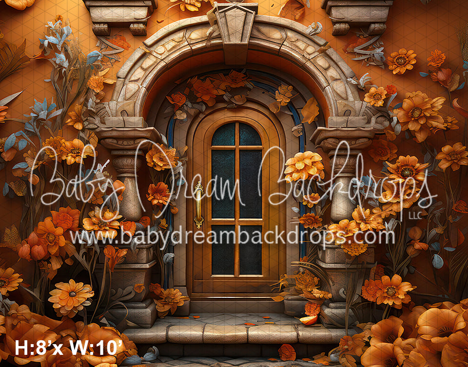 Spanish Patio in Autumn (BD) — Baby Dream Backdrops